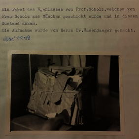 Wertvoller Posteingang: Paket aus München mit Dokumenten aus dem Scholz-Nachlass